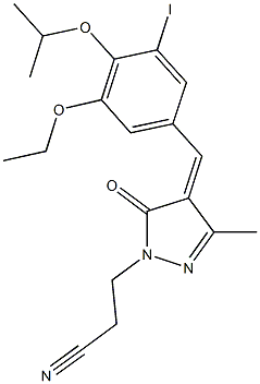 486996-66-1 3-[4-(3-ethoxy-5-iodo-4-isopropoxybenzylidene)-3-methyl-5-oxo-4,5-dihydro-1H-pyrazol-1-yl]propanenitrile
