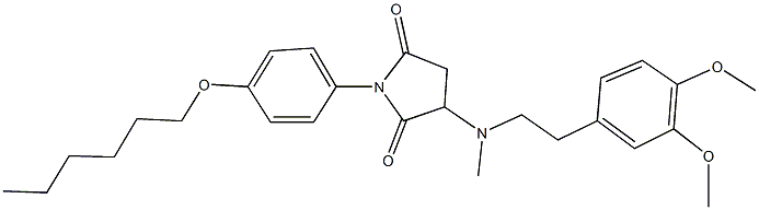 487001-30-9 3-[[2-(3,4-dimethoxyphenyl)ethyl](methyl)amino]-1-[4-(hexyloxy)phenyl]-2,5-pyrrolidinedione