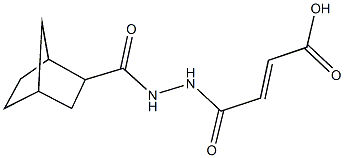 4-[2-(bicyclo[2.2.1]hept-2-ylcarbonyl)hydrazino]-4-oxo-2-butenoic acid Struktur