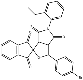 3-(4-bromophenyl)-5-(2-ethylphenyl)-1',3',4,6-tetraoxo-1,3,3a,4,6,6a-hexahydrospiro(1H-furo[3,4-c]pyrrole-1,2'-indane)|