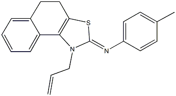 N-(1-allyl-4,5-dihydronaphtho[1,2-d][1,3]thiazol-2(1H)-ylidene)-N-(4-methylphenyl)amine Structure