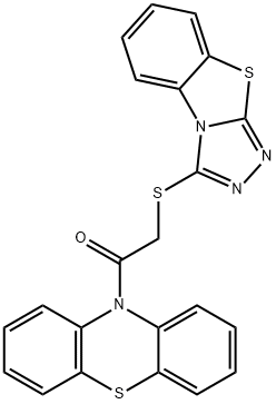 10-[([1,2,4]triazolo[3,4-b][1,3]benzothiazol-3-ylsulfanyl)acetyl]-10H-phenothiazine|