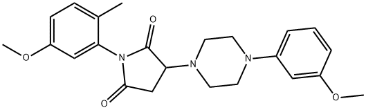 488101-82-2 1-(5-methoxy-2-methylphenyl)-3-[4-(3-methoxyphenyl)piperazin-1-yl]pyrrolidine-2,5-dione