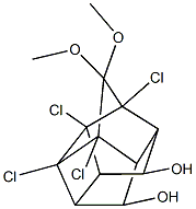 2,3,5,6-tetrachloro-4,4-dimethoxypentacyclo[5.4.0.0~2,6~.0~3,10~.0~5,9~]undecane-8,11-diol Structure