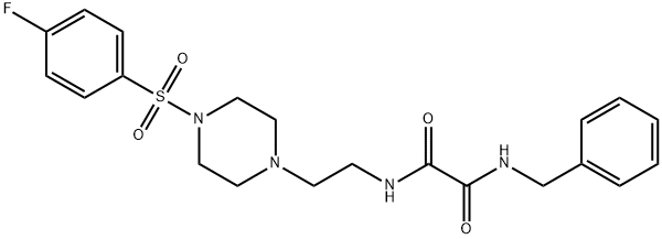 N~1~-benzyl-N~2~-(2-{4-[(4-fluorophenyl)sulfonyl]-1-piperazinyl}ethyl)ethanediamide 结构式