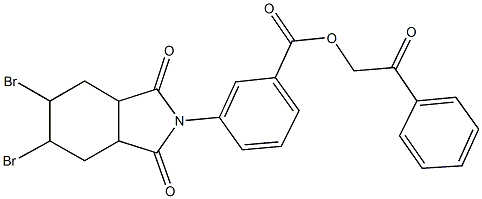 488730-40-1 2-oxo-2-phenylethyl 3-(5,6-dibromo-1,3-dioxooctahydro-2H-isoindol-2-yl)benzoate