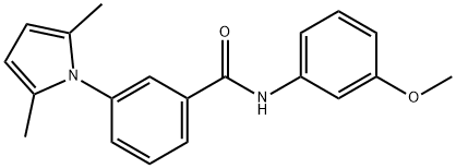 3-(2,5-dimethyl-1H-pyrrol-1-yl)-N-(3-methoxyphenyl)benzamide Struktur