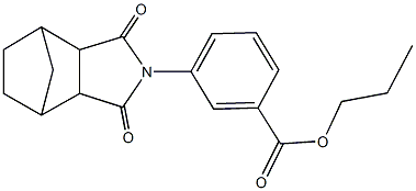 propyl 3-(3,5-dioxo-4-azatricyclo[5.2.1.0~2,6~]dec-4-yl)benzoate 结构式