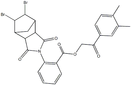 2-(3,4-dimethylphenyl)-2-oxoethyl 2-(8,9-dibromo-3,5-dioxo-4-azatricyclo[5.2.1.0~2,6~]dec-4-yl)benzoate