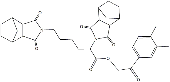 488786-81-8 2-(3,4-dimethylphenyl)-2-oxoethyl 2,6-bis(3,5-dioxo-4-azatricyclo[5.2.1.0~2,6~]dec-4-yl)hexanoate