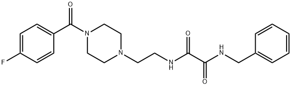 N~1~-benzyl-N~2~-{2-[4-(4-fluorobenzoyl)-1-piperazinyl]ethyl}ethanediamide Structure