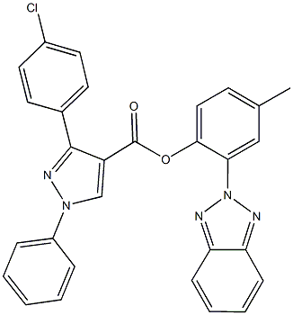 2-(2H-1,2,3-benzotriazol-2-yl)-4-methylphenyl 3-(4-chlorophenyl)-1-phenyl-1H-pyrazole-4-carboxylate|