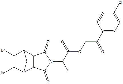 2-(4-chlorophenyl)-2-oxoethyl 2-(8,9-dibromo-3,5-dioxo-4-azatricyclo[5.2.1.0~2,6~]dec-4-yl)propanoate