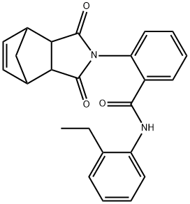 2-(3,5-dioxo-4-azatricyclo[5.2.1.0~2,6~]dec-8-en-4-yl)-N-(2-ethylphenyl)benzamide,489400-53-5,结构式