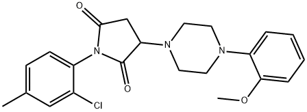 1-(2-chloro-4-methylphenyl)-3-[4-(2-methoxyphenyl)piperazin-1-yl]pyrrolidine-2,5-dione Structure