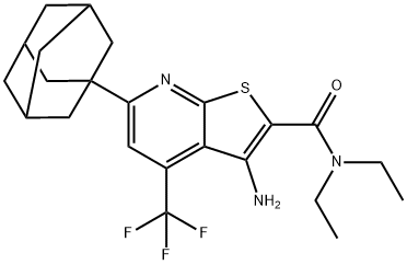 6-(1-adamantyl)-3-amino-N,N-diethyl-4-(trifluoromethyl)thieno[2,3-b]pyridine-2-carboxamide|