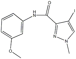 4-iodo-N-(3-methoxyphenyl)-1-methyl-1H-pyrazole-3-carboxamide Struktur