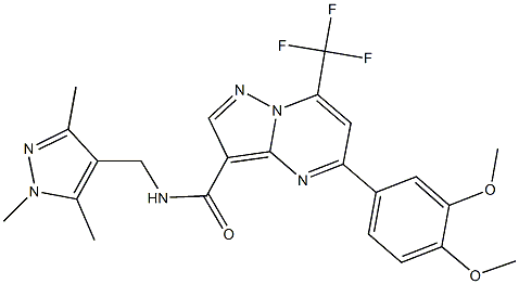 489449-32-3 5-(3,4-dimethoxyphenyl)-7-(trifluoromethyl)-N-[(1,3,5-trimethyl-1H-pyrazol-4-yl)methyl]pyrazolo[1,5-a]pyrimidine-3-carboxamide