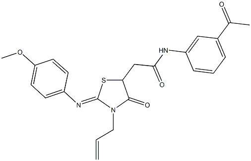 N-(3-acetylphenyl)-2-{3-allyl-2-[(4-methoxyphenyl)imino]-4-oxo-1,3-thiazolidin-5-yl}acetamide|