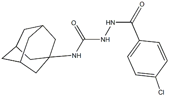 N-(1-adamantyl)-2-(4-chlorobenzoyl)hydrazinecarboxamide Struktur