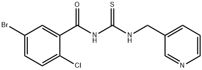 N-(5-bromo-2-chlorobenzoyl)-N'-(pyridin-3-ylmethyl)thiourea Struktur