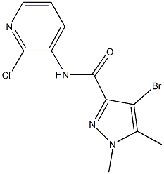 4-bromo-N-(2-chloro-3-pyridinyl)-1,5-dimethyl-1H-pyrazole-3-carboxamide,490013-72-4,结构式