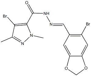 490013-82-6 4-bromo-N'-[(6-bromo-1,3-benzodioxol-5-yl)methylene]-1,3-dimethyl-1H-pyrazole-5-carbohydrazide