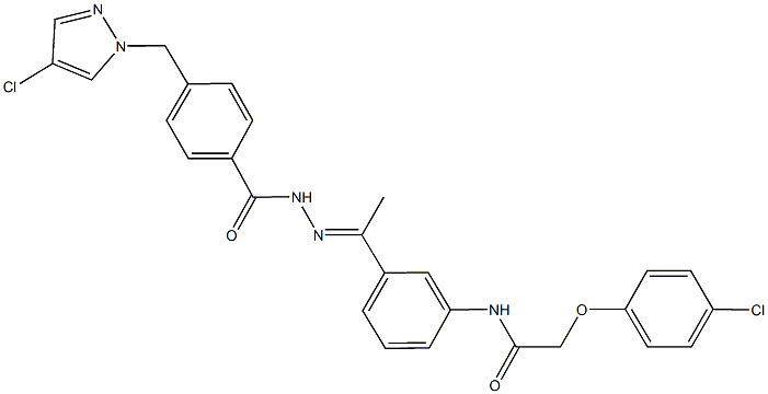490013-92-8 2-(4-chlorophenoxy)-N-[3-(N-{4-[(4-chloro-1H-pyrazol-1-yl)methyl]benzoyl}ethanehydrazonoyl)phenyl]acetamide
