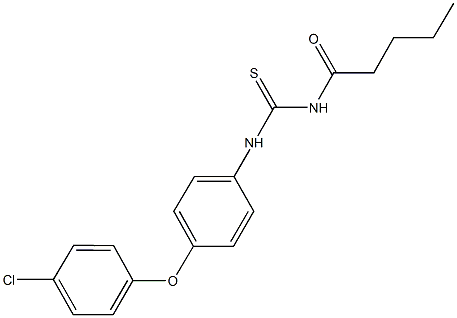 N-[4-(4-chlorophenoxy)phenyl]-N'-pentanoylthiourea,490016-00-7,结构式