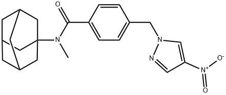N-(1-adamantyl)-4-({4-nitro-1H-pyrazol-1-yl}methyl)-N-methylbenzamide|