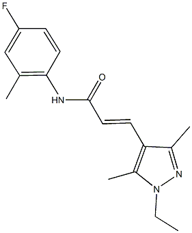 491830-02-5 3-(1-ethyl-3,5-dimethyl-1H-pyrazol-4-yl)-N-(4-fluoro-2-methylphenyl)acrylamide