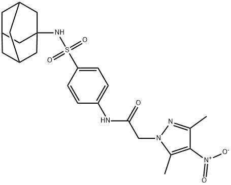 491830-81-0 N-{4-[(1-adamantylamino)sulfonyl]phenyl}-2-{4-nitro-3,5-dimethyl-1H-pyrazol-1-yl}acetamide