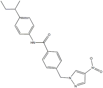 491831-03-9 N-(4-sec-butylphenyl)-4-({4-nitro-1H-pyrazol-1-yl}methyl)benzamide