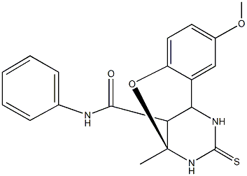 (9S)-4-methoxy-9-methyl-N-phenyl-11-thioxo-8-oxa-10,12-diazatricyclo[7.3.1.0~2,7~]trideca-2,4,6-triene-13-carboxamide Struktur