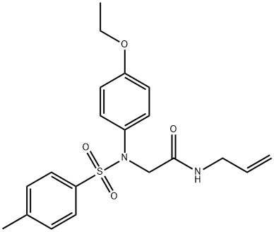 N-allyl-2-{4-ethoxy[(4-methylphenyl)sulfonyl]anilino}acetamide 化学構造式