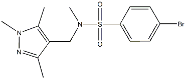492421-83-7 4-bromo-N-methyl-N-[(1,3,5-trimethyl-1H-pyrazol-4-yl)methyl]benzenesulfonamide