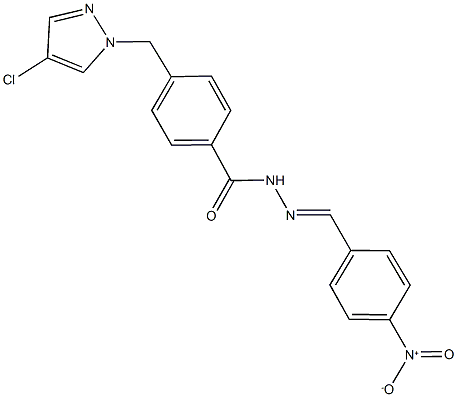 4-[(4-chloro-1H-pyrazol-1-yl)methyl]-N'-{4-nitrobenzylidene}benzohydrazide|