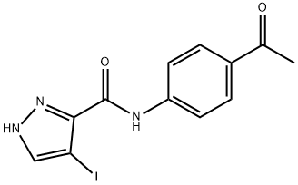 N-(4-acetylphenyl)-4-iodo-1H-pyrazole-3-carboxamide Structure