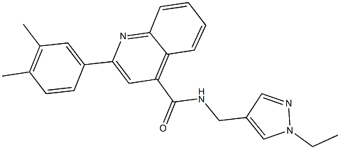 492426-80-9 2-(3,4-dimethylphenyl)-N-[(1-ethyl-1H-pyrazol-4-yl)methyl]-4-quinolinecarboxamide