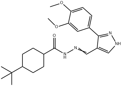 492428-03-2 4-tert-butyl-N'-{[3-(3,4-dimethoxyphenyl)-1H-pyrazol-4-yl]methylene}cyclohexanecarbohydrazide