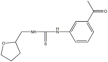 N-(3-acetylphenyl)-N'-(tetrahydro-2-furanylmethyl)thiourea Struktur
