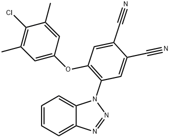 4-(1H-1,2,3-benzotriazol-1-yl)-5-(4-chloro-3,5-dimethylphenoxy)phthalonitrile Structure