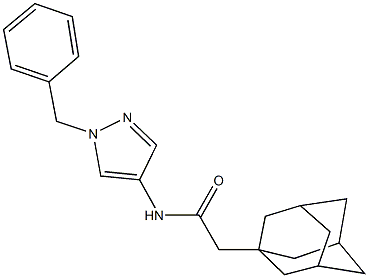 2-(1-adamantyl)-N-(1-benzyl-1H-pyrazol-4-yl)acetamide Struktur