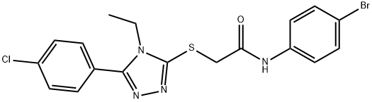 493013-51-7 N-(4-bromophenyl)-2-{[5-(4-chlorophenyl)-4-ethyl-4H-1,2,4-triazol-3-yl]sulfanyl}acetamide