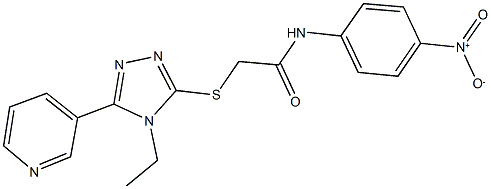 2-[(4-ethyl-5-pyridin-3-yl-4H-1,2,4-triazol-3-yl)sulfanyl]-N-{4-nitrophenyl}acetamide Struktur