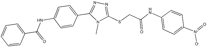 493022-83-6 N-(4-{5-[(2-{4-nitroanilino}-2-oxoethyl)sulfanyl]-4-methyl-4H-1,2,4-triazol-3-yl}phenyl)benzamide