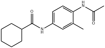 N-[4-(acetylamino)-3-methylphenyl]cyclohexanecarboxamide Struktur