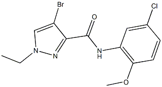 494217-20-8 4-bromo-N-(5-chloro-2-methoxyphenyl)-1-ethyl-1H-pyrazole-3-carboxamide