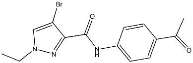 N-(4-acetylphenyl)-4-bromo-1-ethyl-1H-pyrazole-3-carboxamide Structure