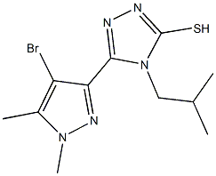 494747-71-6 5-(4-bromo-1,5-dimethyl-1H-pyrazol-3-yl)-4-isobutyl-4H-1,2,4-triazole-3-thiol